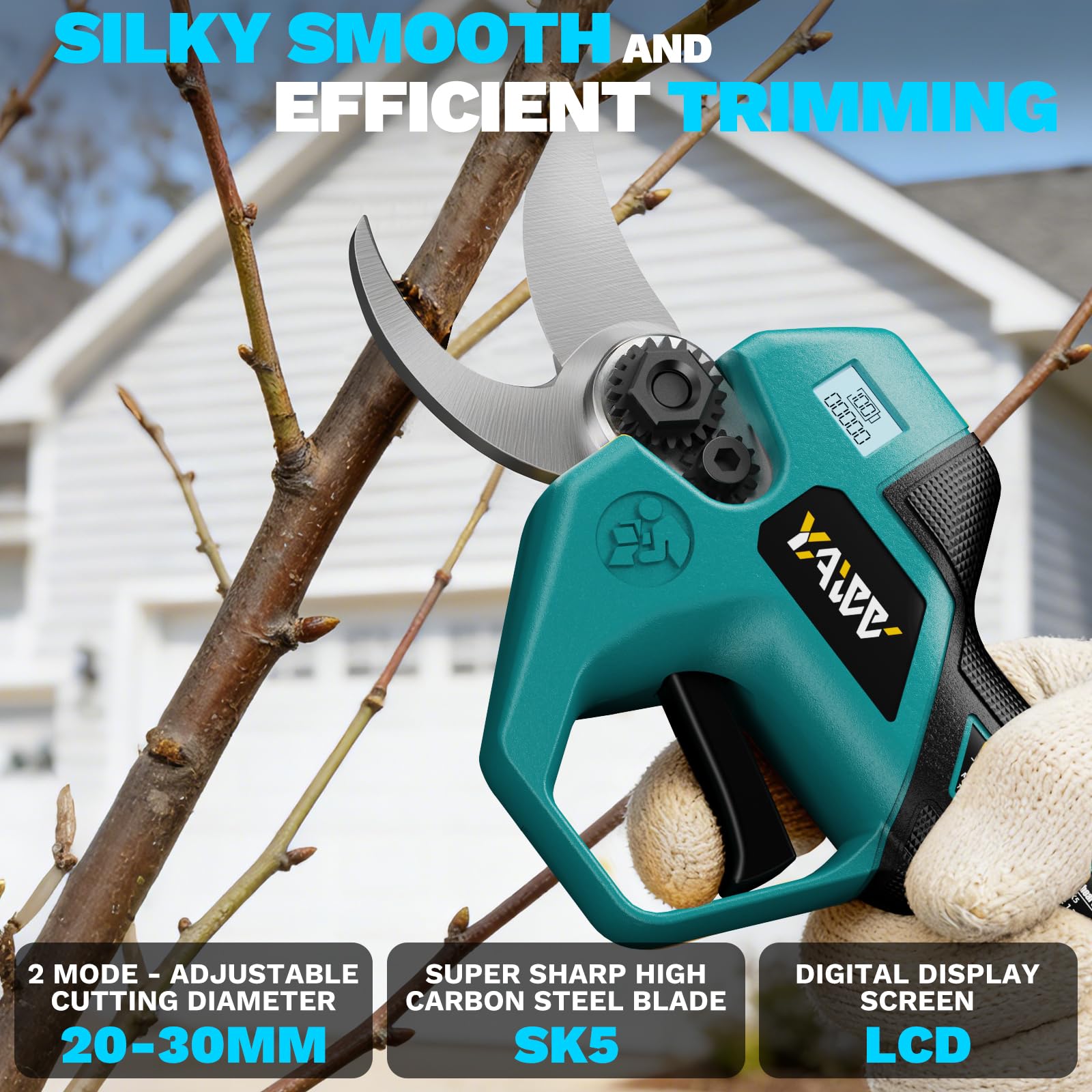 YAWV side profile with Makita battery inserted showing power compatibility