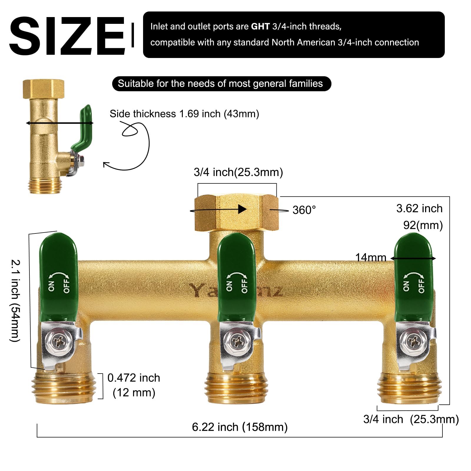 Yayamz close-up of rubber-covered metal valves for comfortable, precise operation