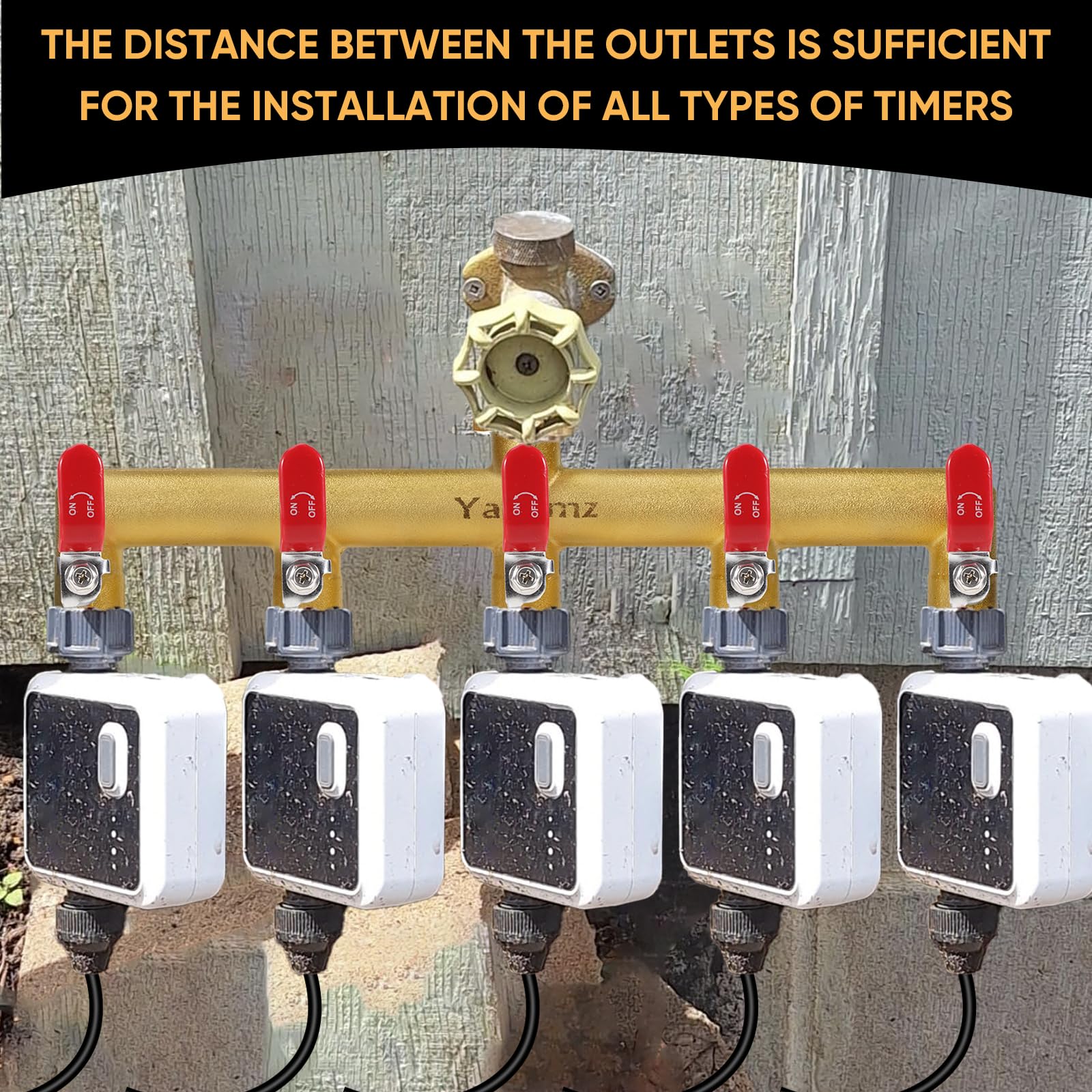 Yayamz etiqueta y acabado de latón resaltando resistencia UV y anti-corrosión
