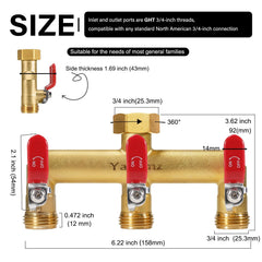 Yayamz close-up of rubber-covered metal handle for comfortable, precise valve control