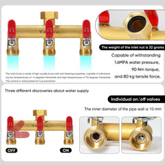 Yayamz inlet connection detail showing reinforced hex nut for high-pressure durability