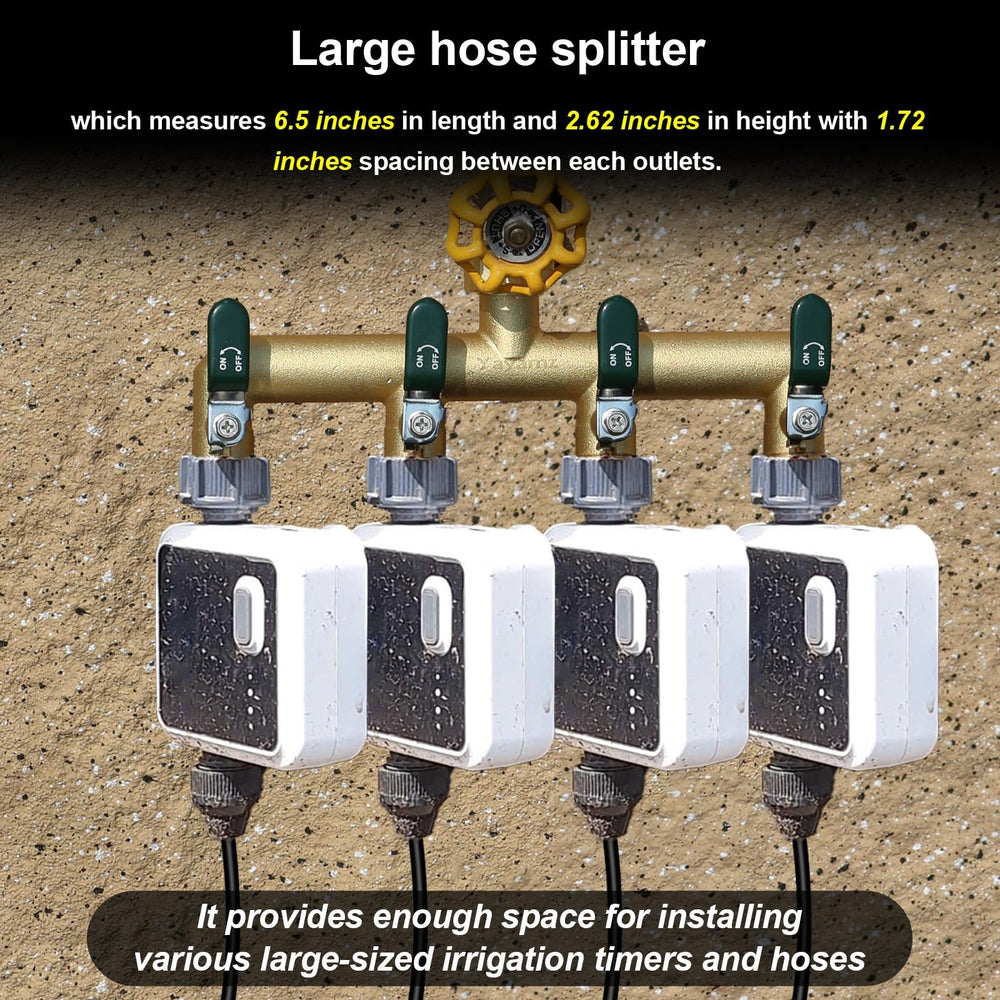 Yayamz installed on outdoor faucet demonstrating secure 3/4 inch connection