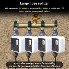 Yayamz installed on outdoor faucet demonstrating secure 3/4 inch connection