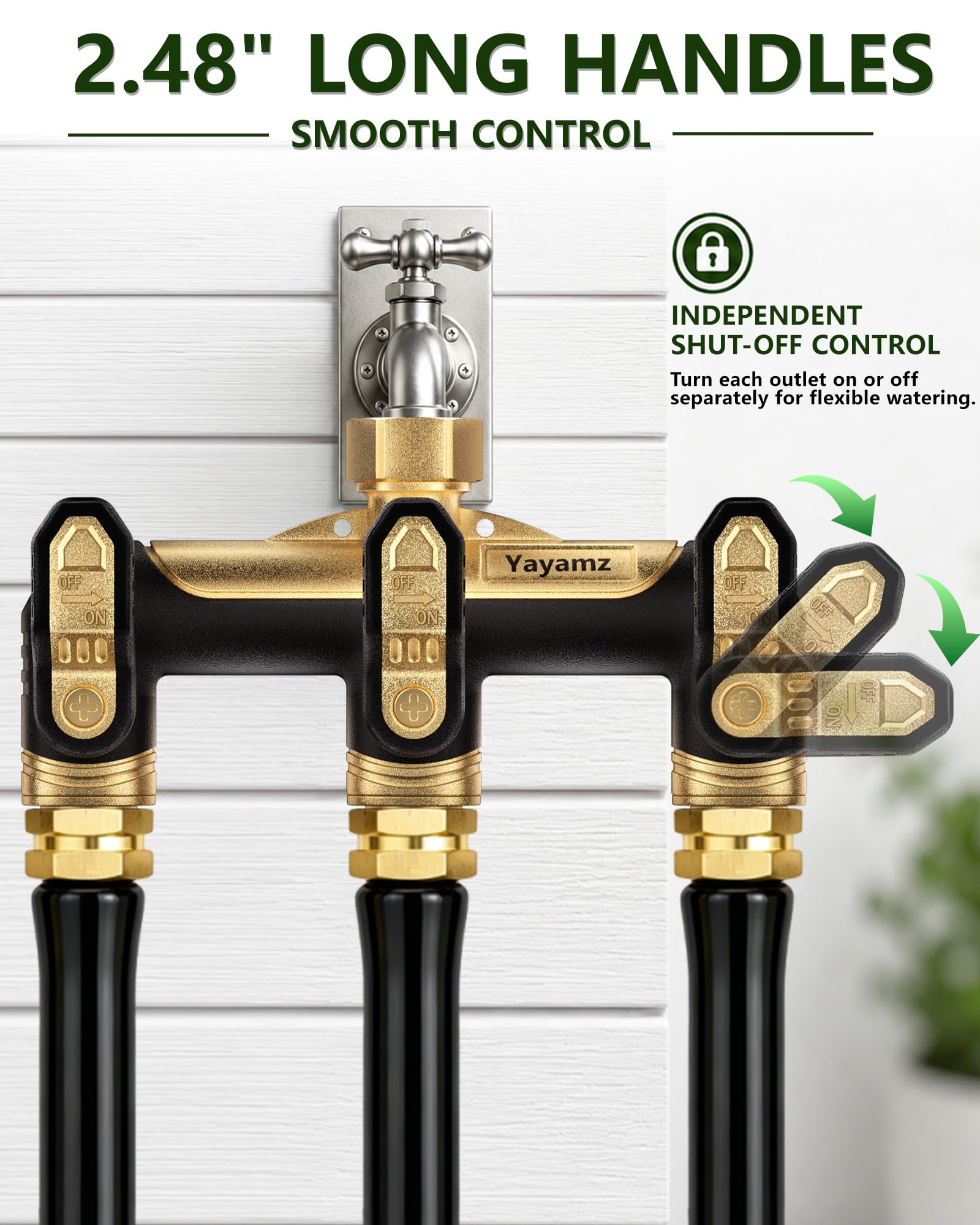 Yayamz mounted on faucet with included bracket for stable, professional installation