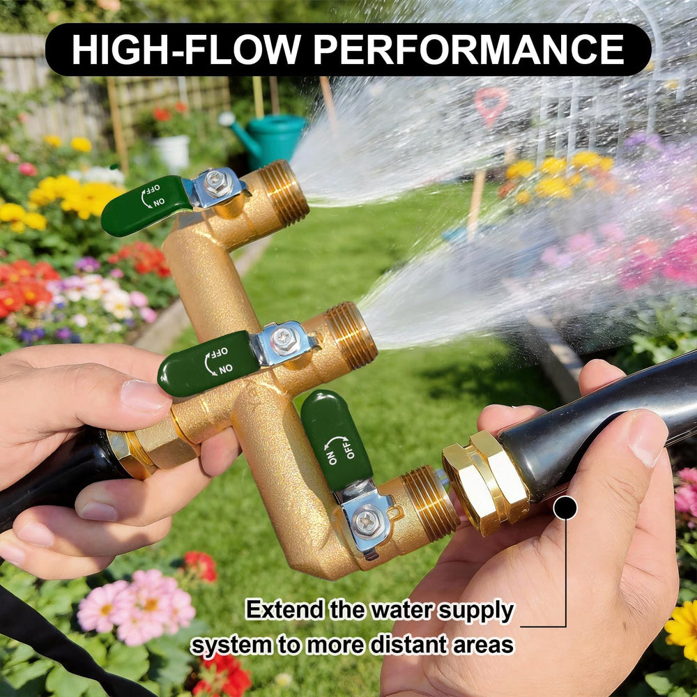 Yayamz beside garden hose for scale to show compact, heavy-duty build and compatibility