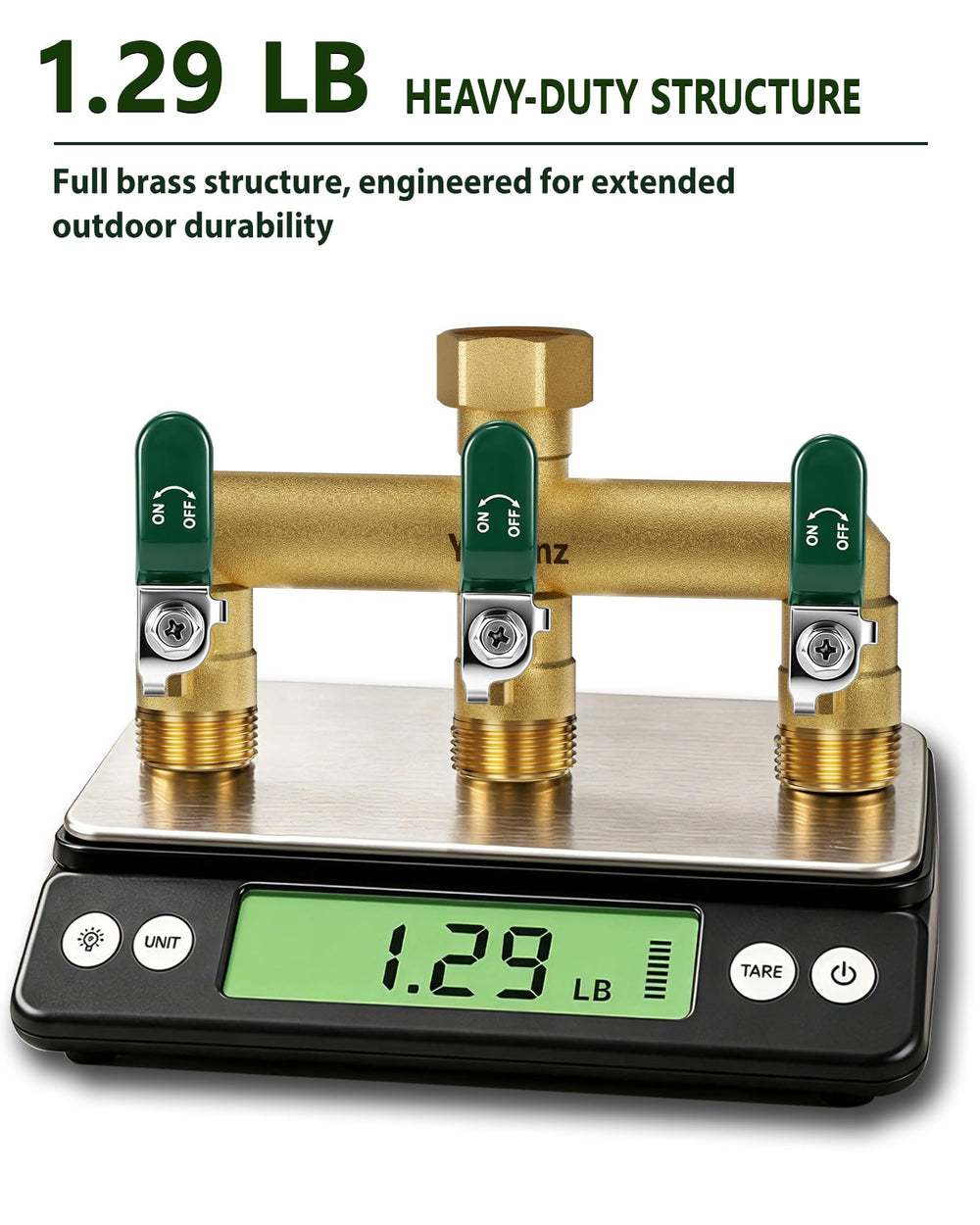 Yayamz held in hand to show compact scale and robust 1.29 lb weight