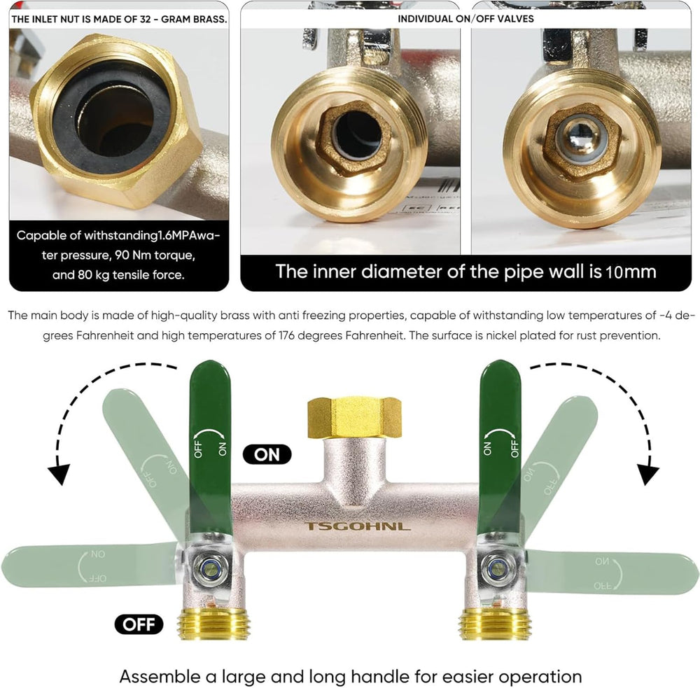 Yayamz metal handles with rubber cover close-up for comfortable grip and easy valve control