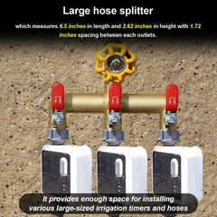 Yayamz top view showing 1.77-inch spout spacing for easy multi-hose attachment