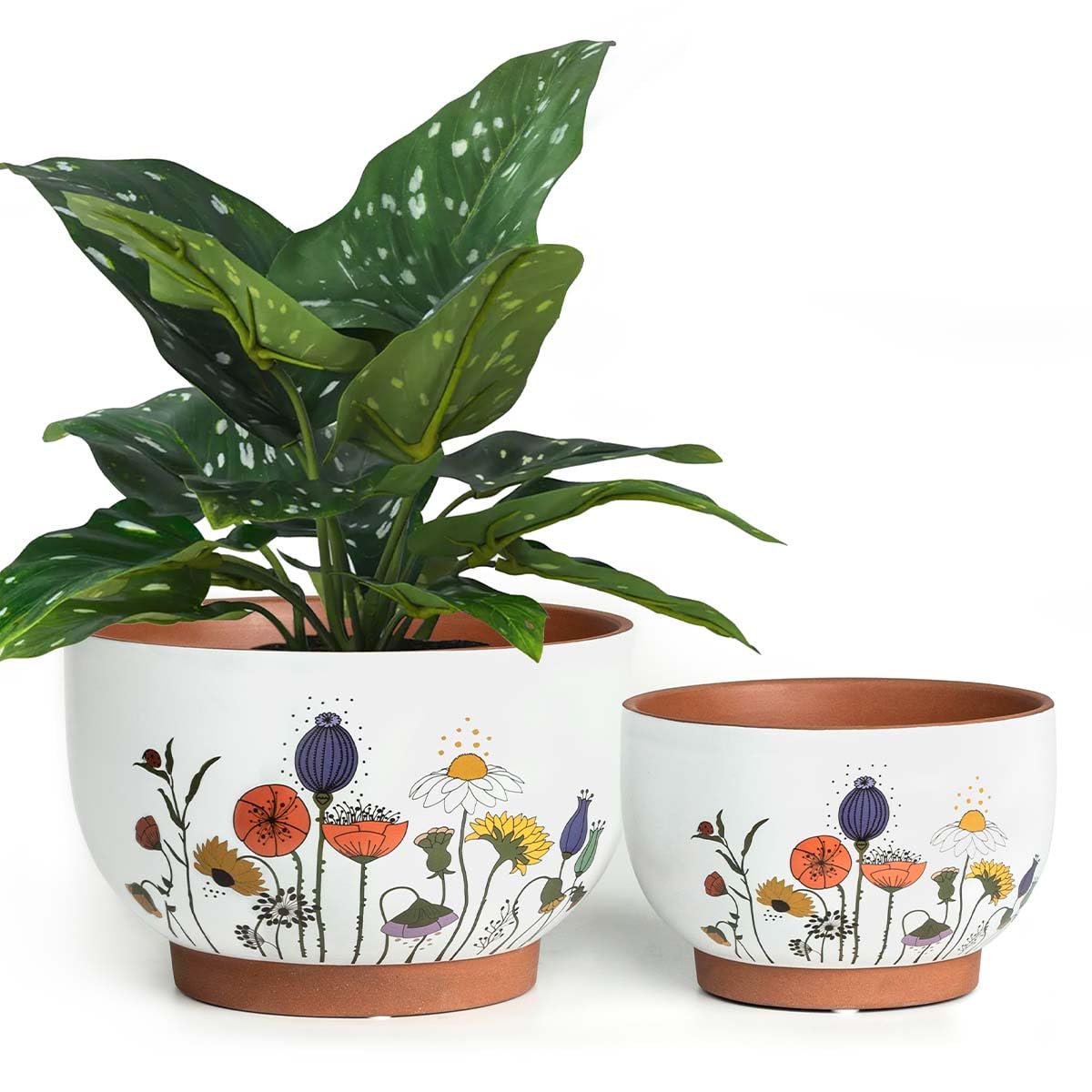 YBX YIBOXUAN front view showing two terracotta pots for stylish display