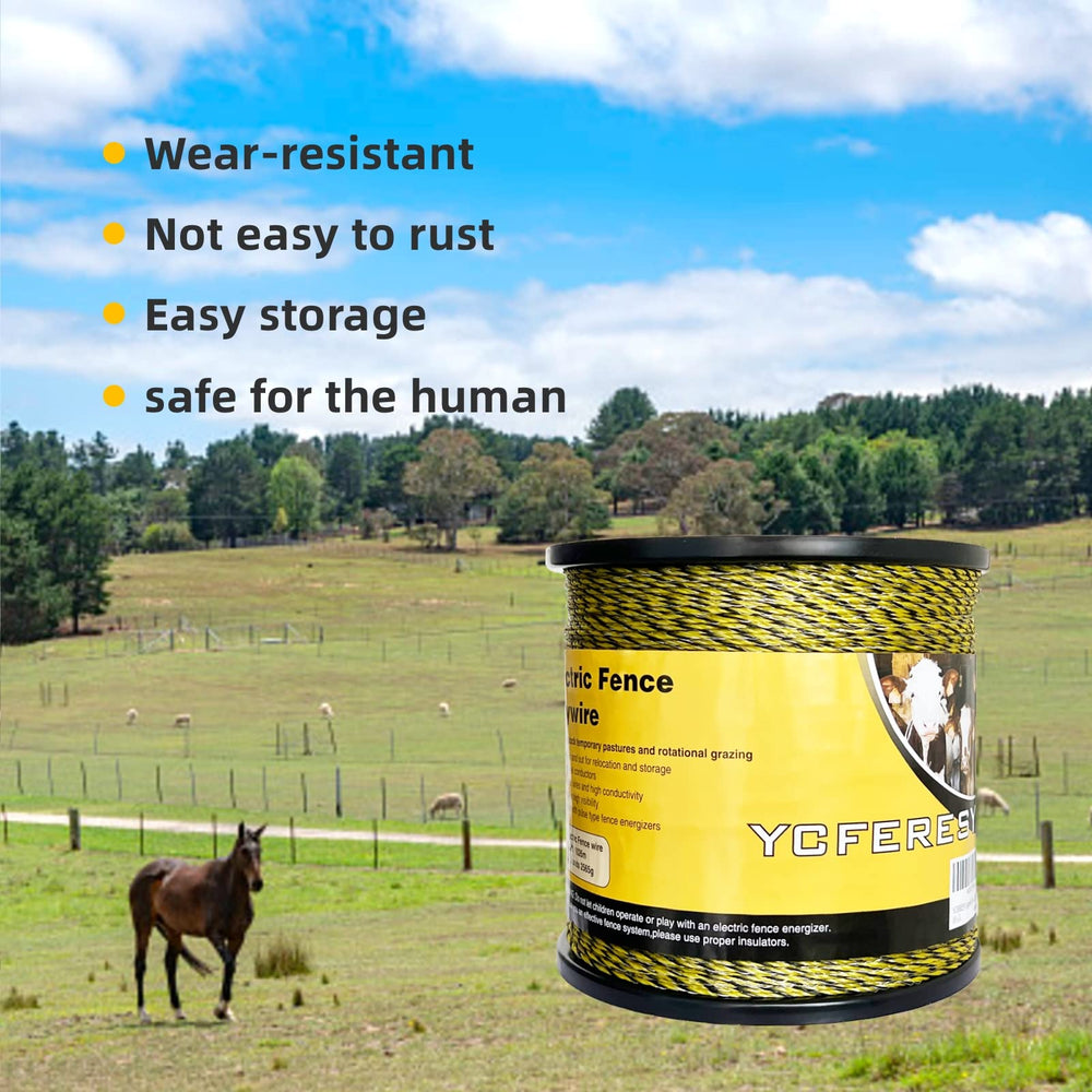 YCFERESY spool beside a ruler illustrating 3366 ft capacity and cost savings