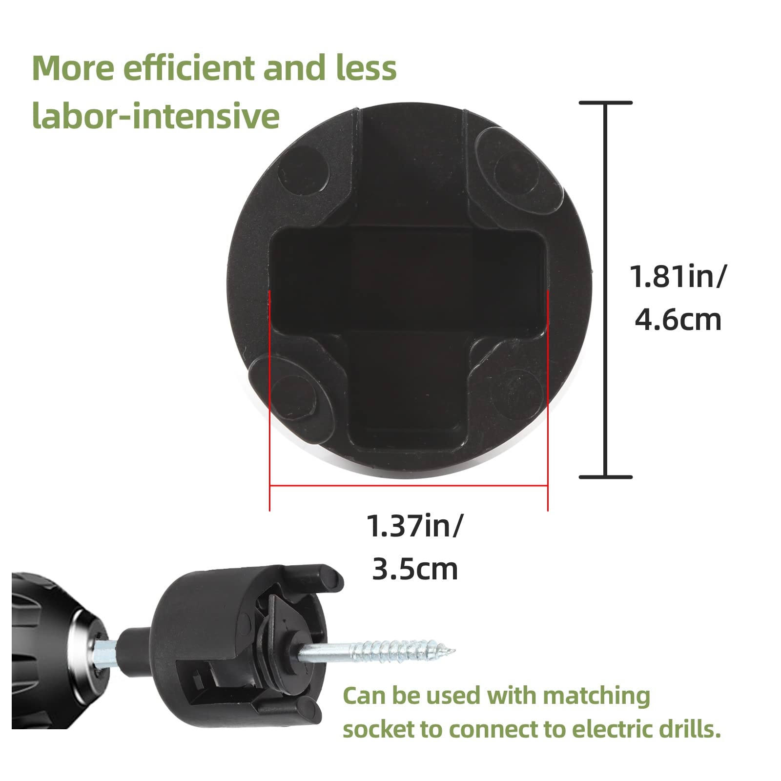 YCFERESY socket tool in drill enabling fast, effortless installation