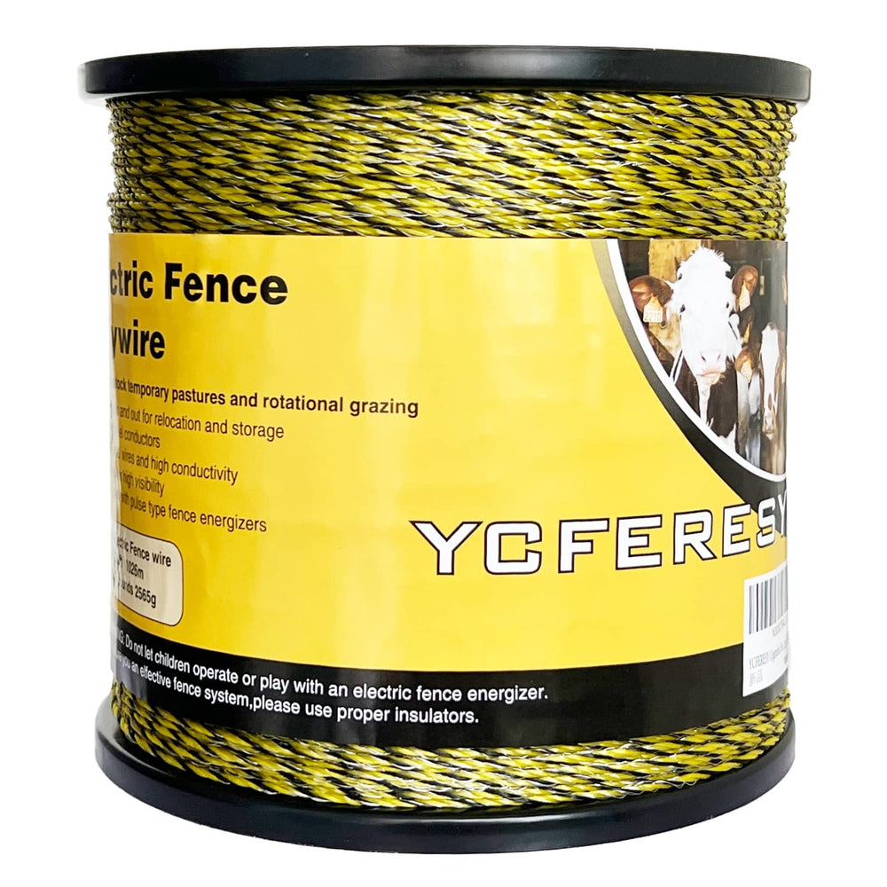 YCFERESY spool front view showing bright polywire and easy handling benefit