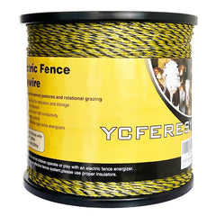 YCFERESY spool front view showing bright polywire and easy handling benefit