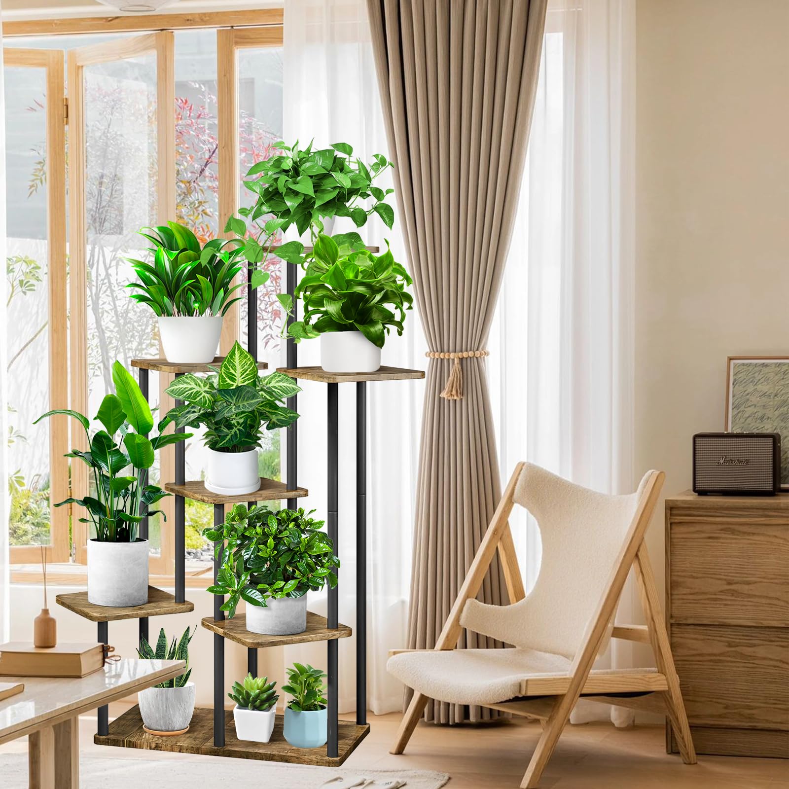YOCOMEY corner installation on balcony maximizing vertical planting space