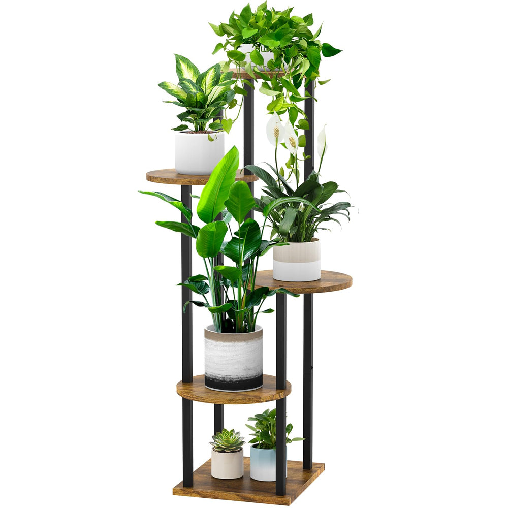 YOCOMEY front view assembled plant stand showing stable display benefit