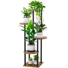 YOCOMEY front view assembled plant stand showing stable display benefit