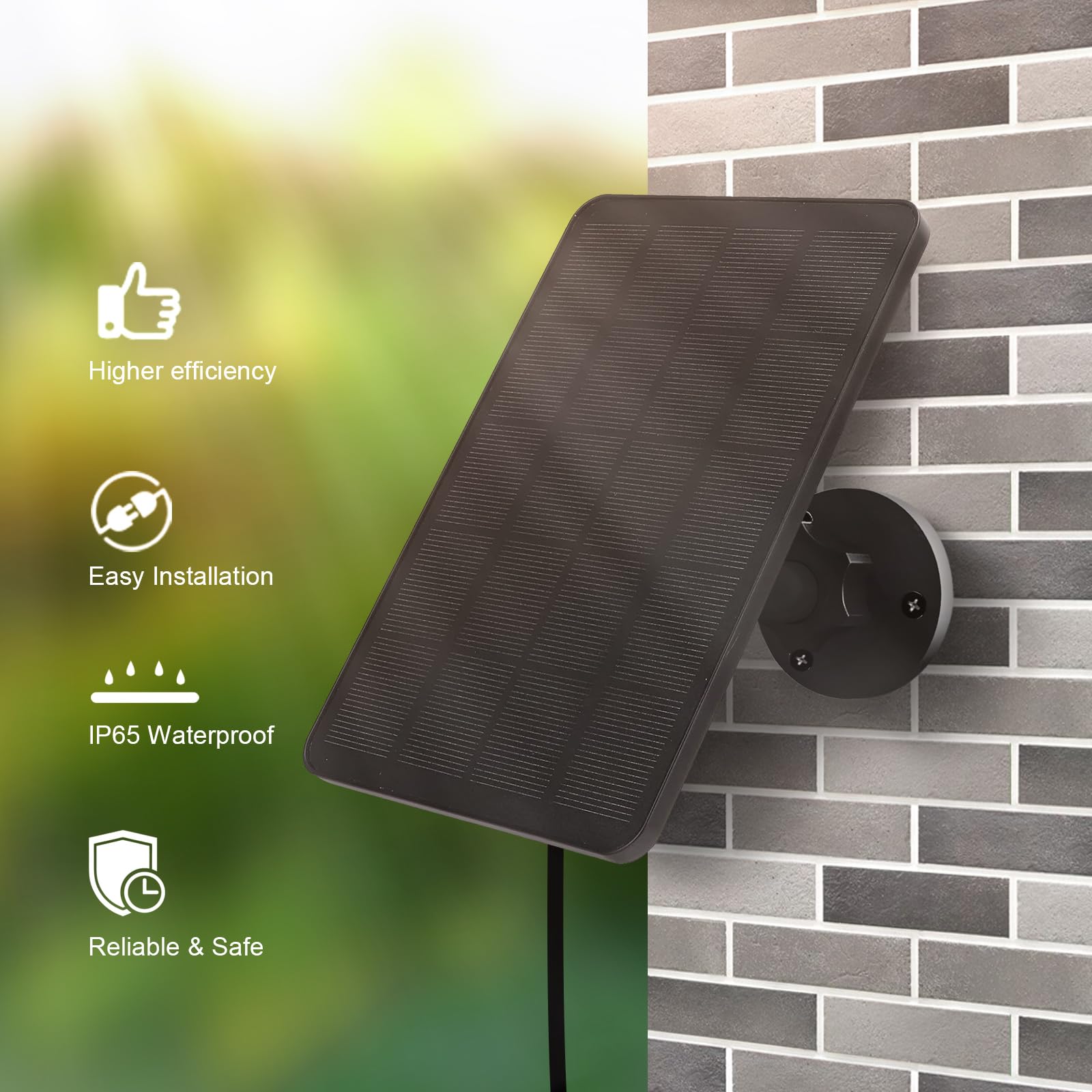 YCTechCam 360° bracket angled to maximize sunlight capture and flexible installation