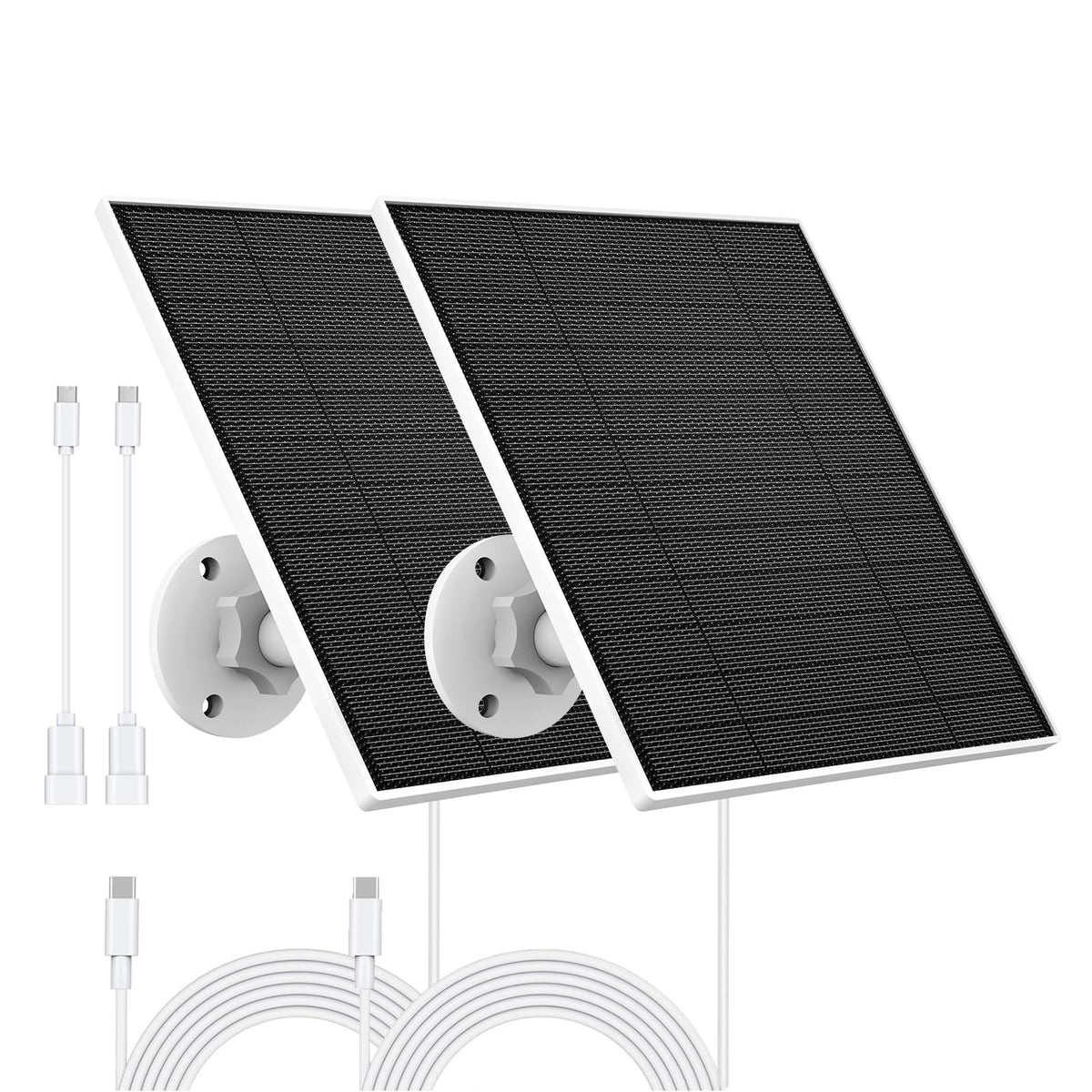 YCTechCam front view of solar panel and included accessories showing ready-to-install convenience