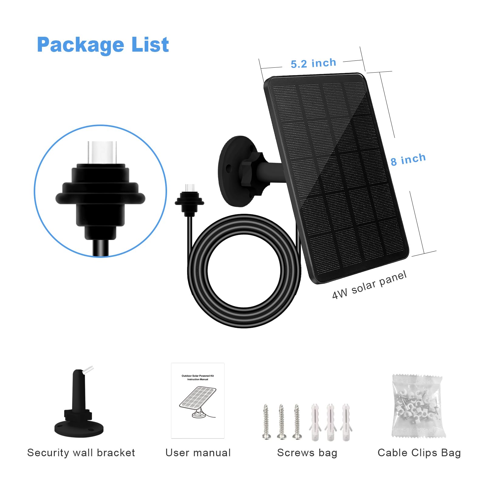 YCTechCam laid-out kit with brackets screws clips and manual showing complete installation benefit