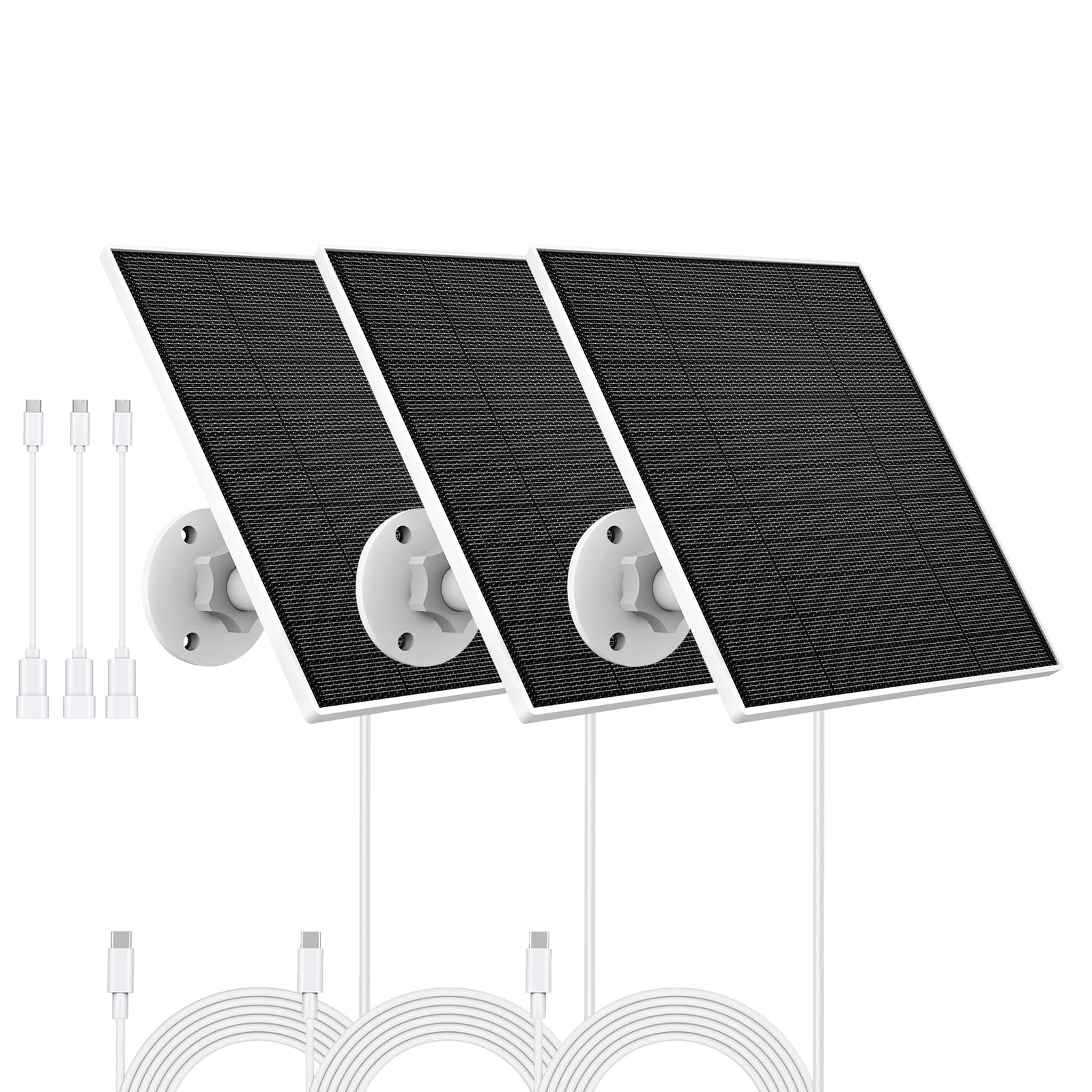 YCTechCam solar panel front view showing compact 5W design and branding, improves uptime