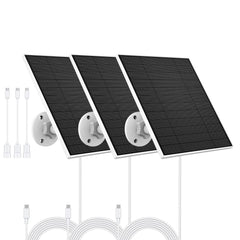 YCTechCam solar panel front view showing compact 5W design and branding, improves uptime