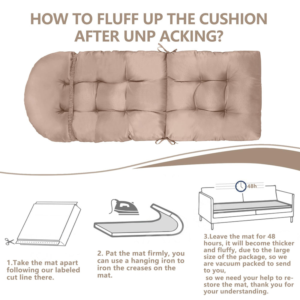 Yddsky folded cushion for storage illustrating compactness and easy offseason stowage