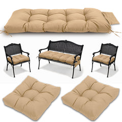 Yddsky cushion set front view showing neat khaki finish and coordinated pieces for easy styling