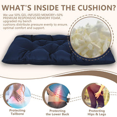 Yddsky cushion placed on wicker loveseat benefit: adds soft seating and style