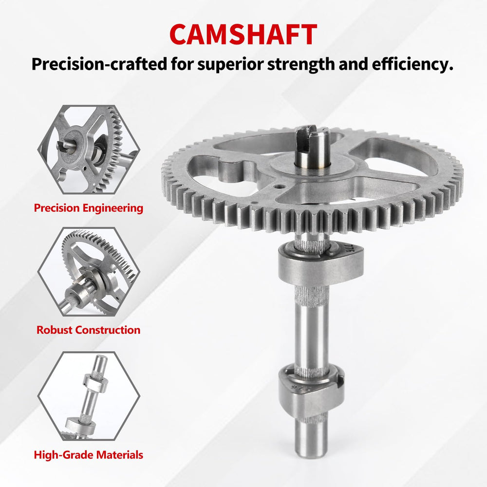 YDO camshaft close-up of gear profile highlighting accurate timing benefit