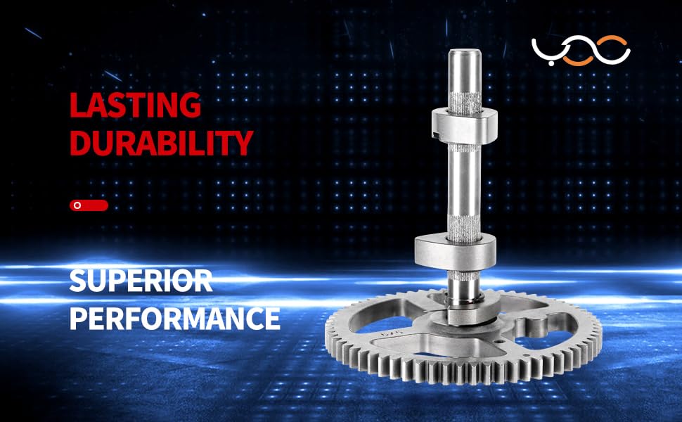 YDO camshaft machined surface detail indicating durable construction benefit