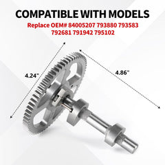 YDO camshaft side angle showing shaft length for correct installation fit