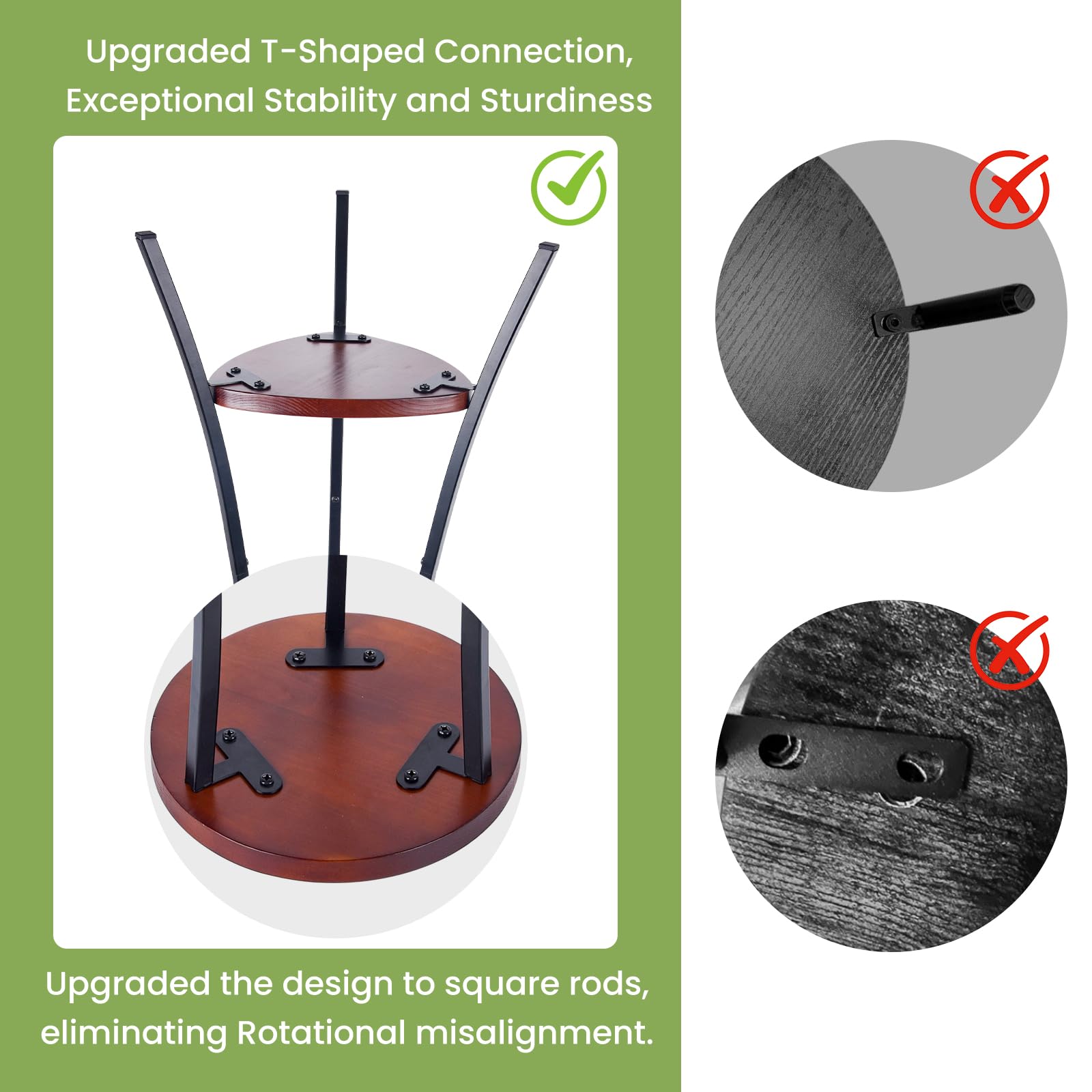 Yedcxup lower shelf detail showing waterproof coating, easy-to-clean benefit