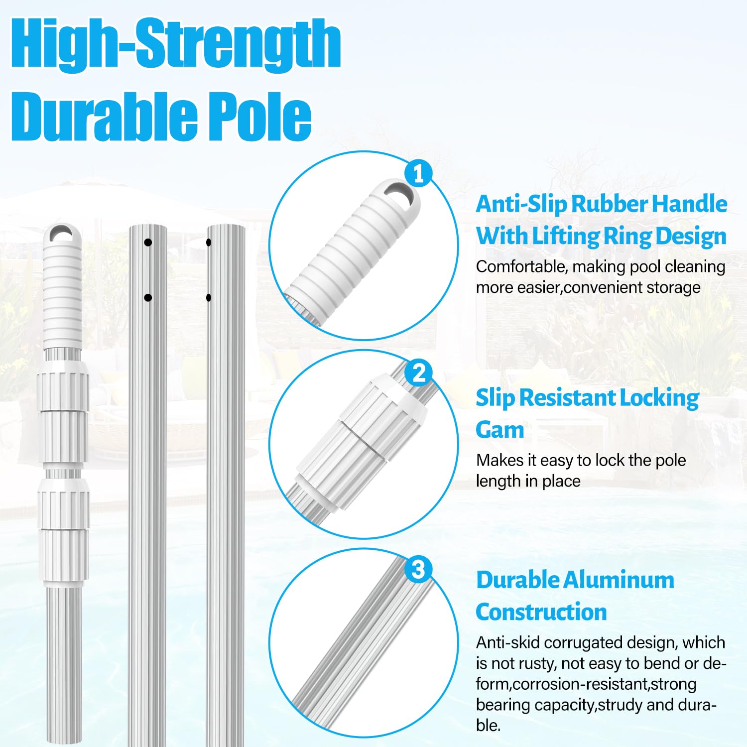 YEECHUN aluminum tube closeup highlighting thick 1.30mm wall for durability