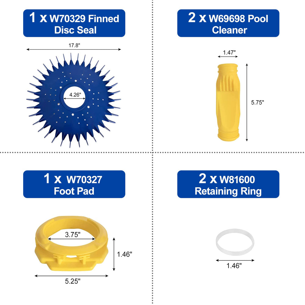 YEECHUN W81600 retaining rings top view for secure diaphragm fit