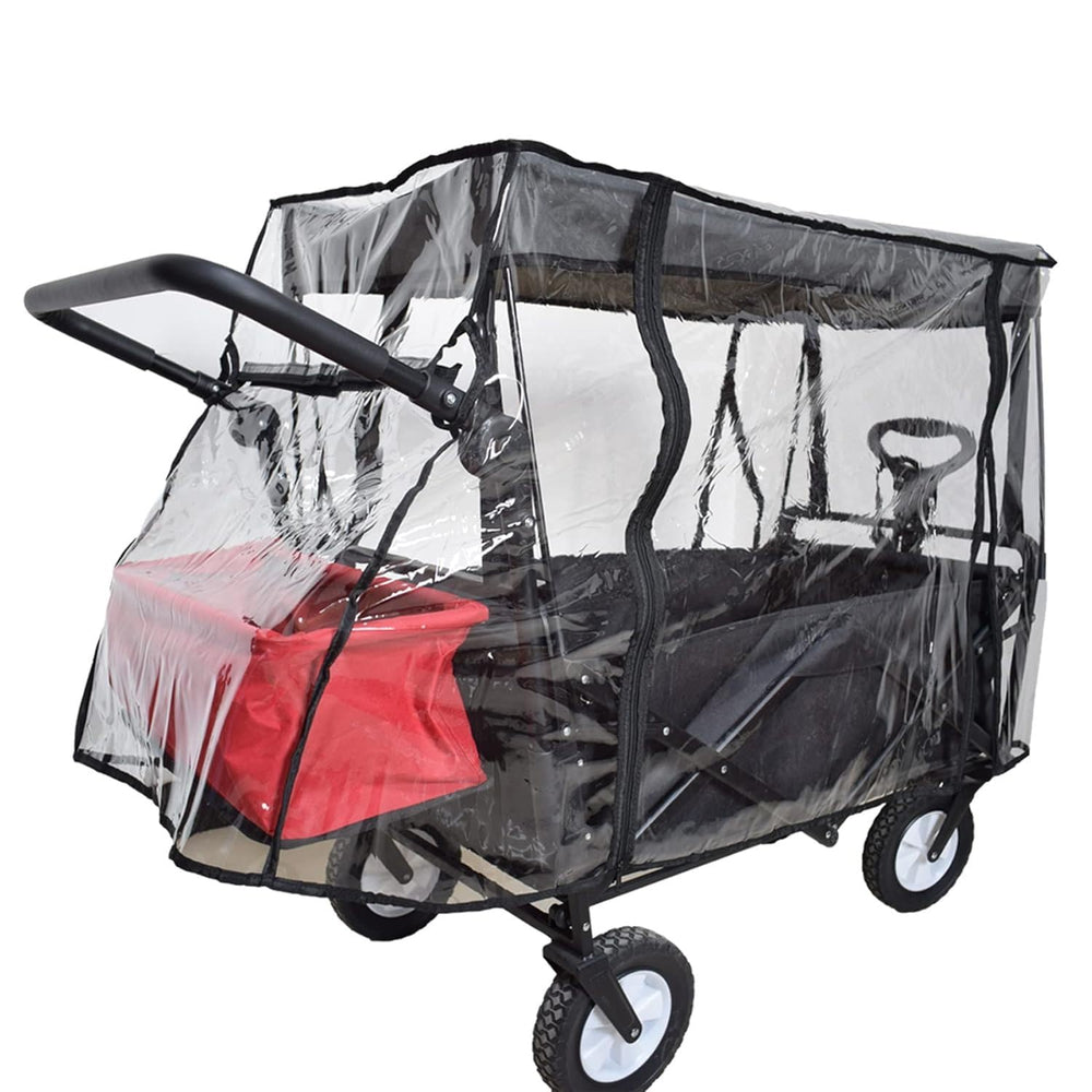 YEEDOIDO front view of clear rain cover showing full protection and visibility