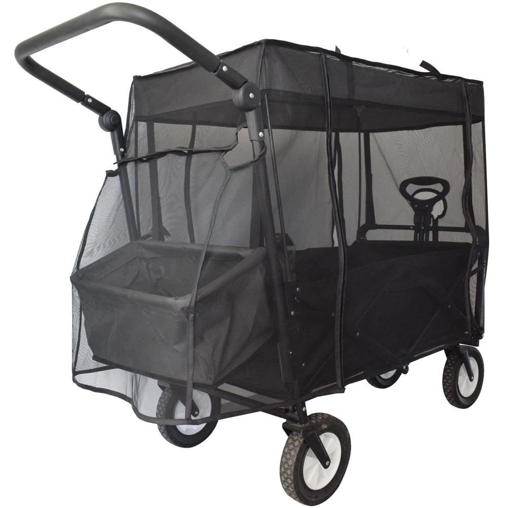 YEEDOIDO front view net on wagon showing full insect protection and airflow