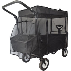 YEEDOIDO front view net on wagon showing full insect protection and airflow