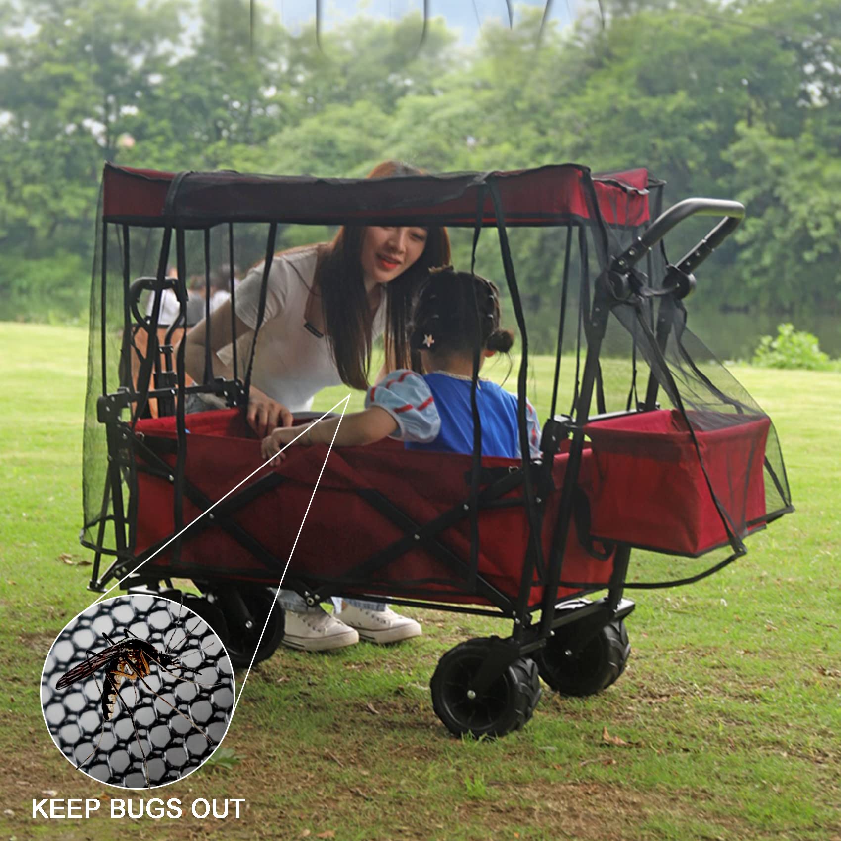 YEEDOIDO zippered side door open for easy entry and quick access