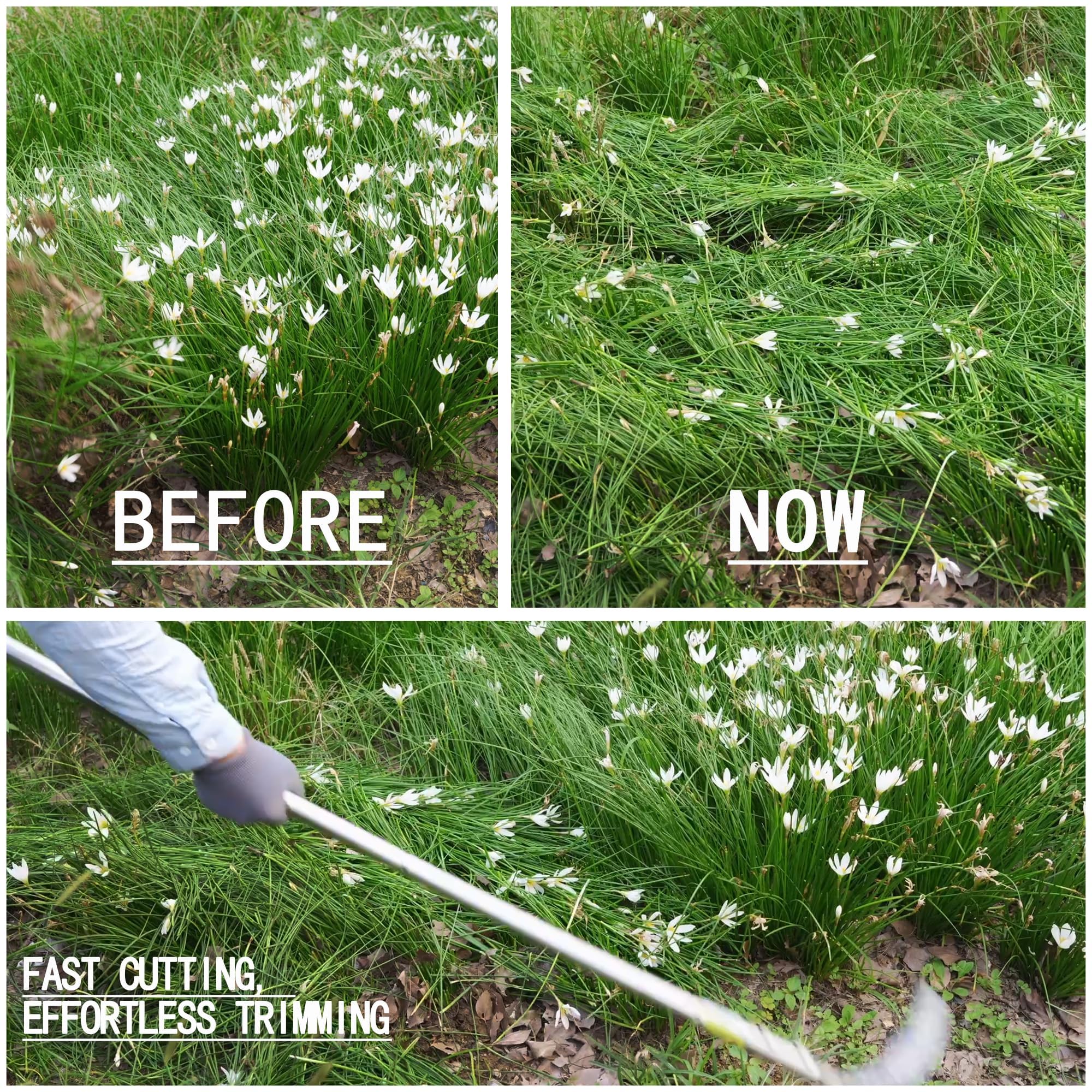 YEELOR closeup sharp tip pulling root to remove deep-rooted weeds effectively