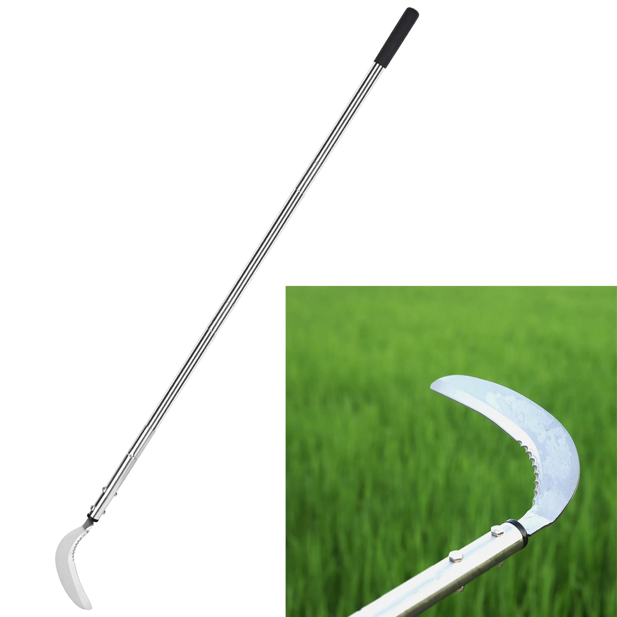 YEELOR front view full length showing lightweight long-handle and blade for easier reach