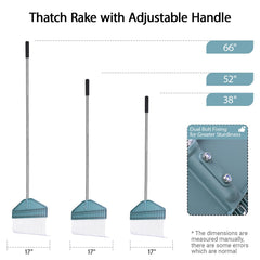 YEELOR extended 66 inch stainless steel handle providing ergonomic reach benefit