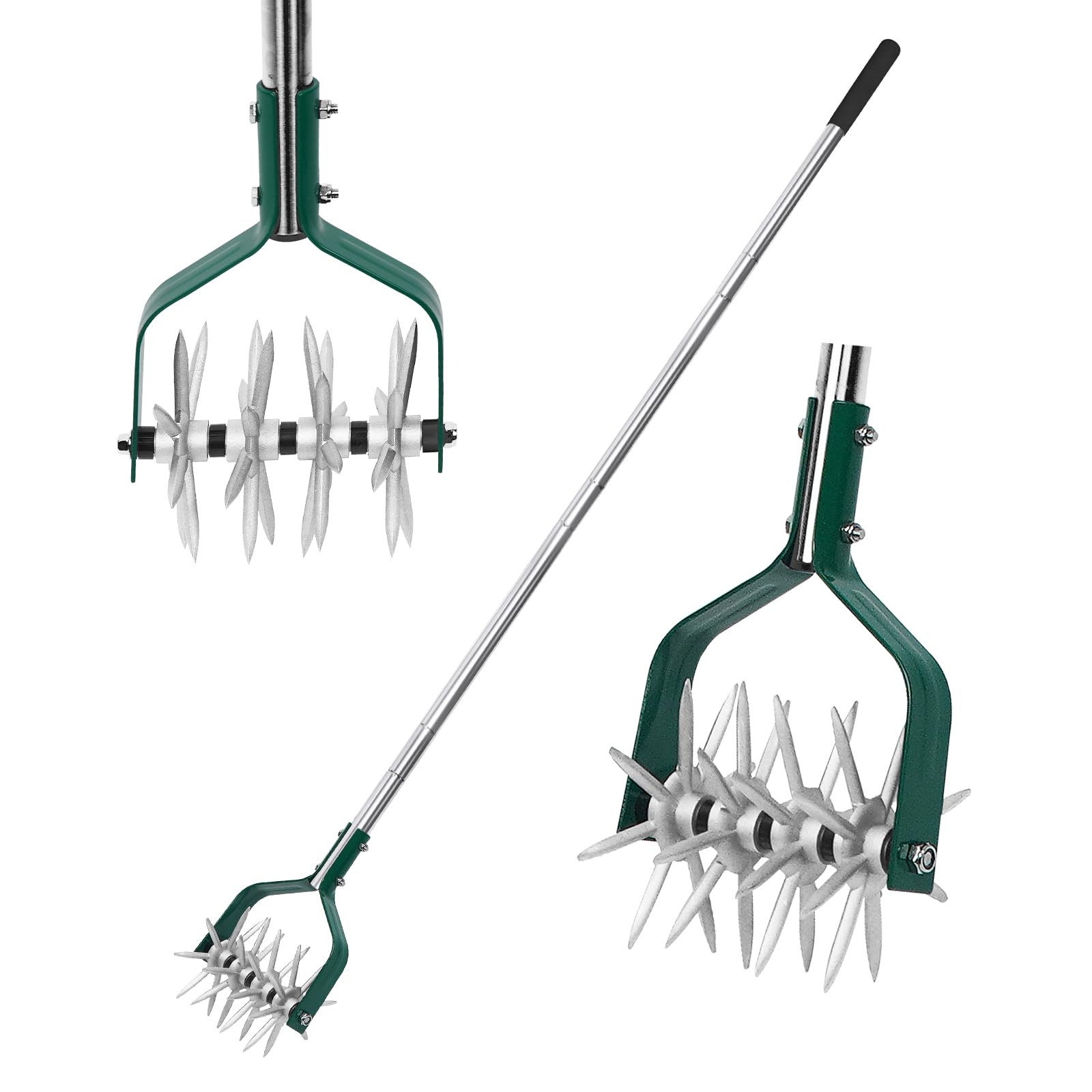 YEELOR front view of rotary cultivator showing full tool and head, easy handling benefit