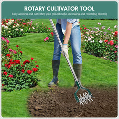 YEELOR close-up of aluminum star roller showing durable teeth for finer soil