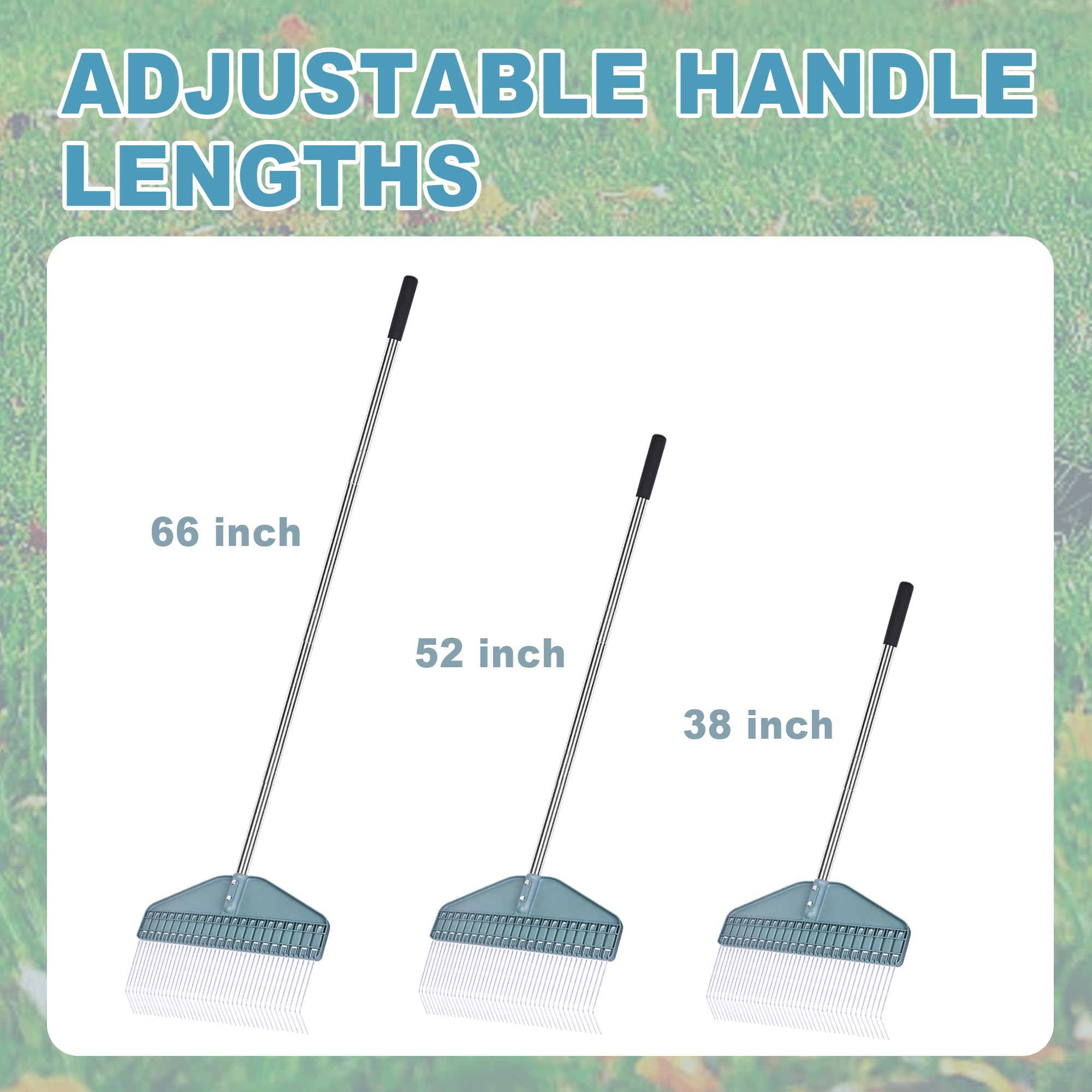 YEELOR detailed spring-steel tines resisting bending for durable dethatching