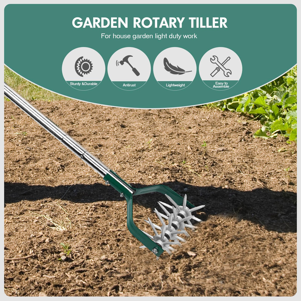 YEELOR reinforced manganese steel tines close-up for reliable tilling strength