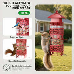 Yeeweek close-up of weight-activated mechanism illustrating squirrel protection and reliable port closure