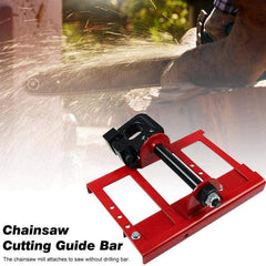 YEFA side profile assembled on chainsaw illustrating stable guided cutting for accurate boards