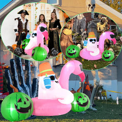 YEFOLAHK ghost face close-up showing playful sunglasses detail for charm