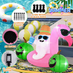 YEFOLAHK flamingo float texture highlighting durable colorful fabric