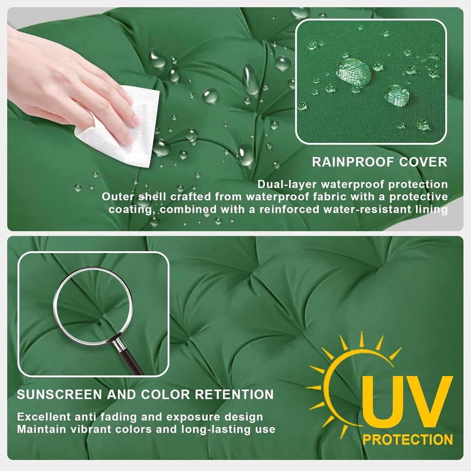 Yefound anti-slip strap detail securing cushion and preventing movement